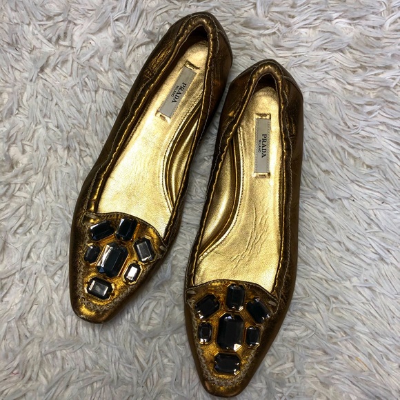 PRADA Rhinestone flats in excellent condition - Picture 2 of 10